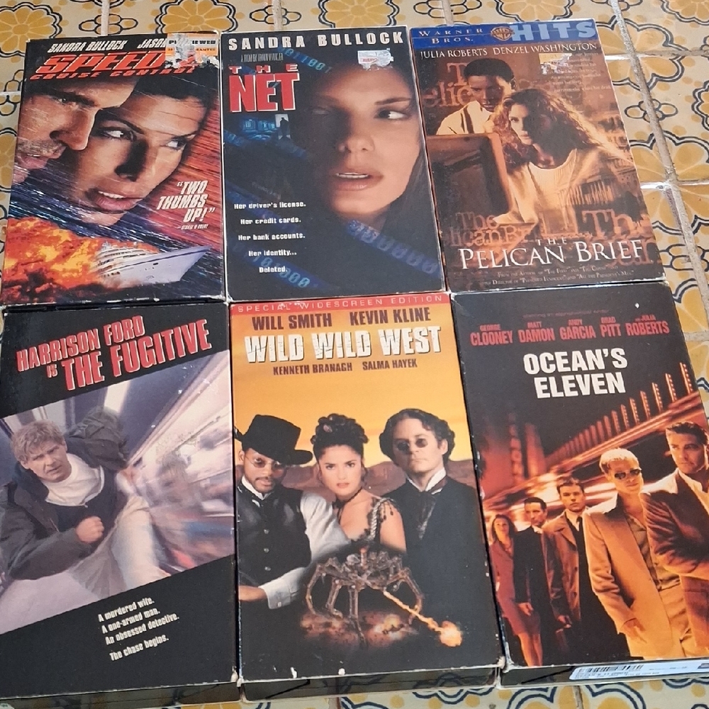 6 VCR Action Movies.